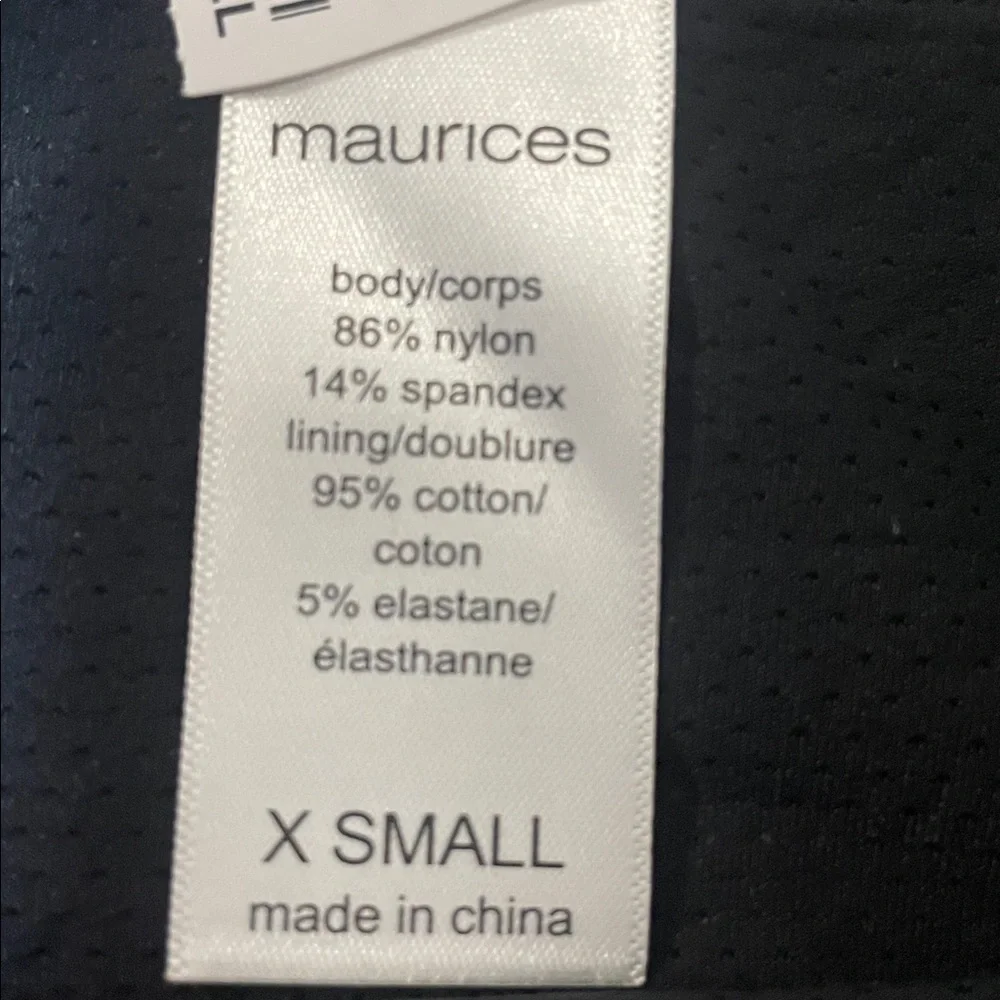 Maurice’s size XS Black and Cream Hipster No Show Panties set of three